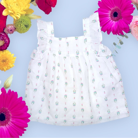JANIE & JACK 0-3 MONTH BABY FLORAL SUNDRESS - Picture 1 of 3